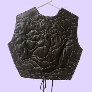 GANNI Leather Top